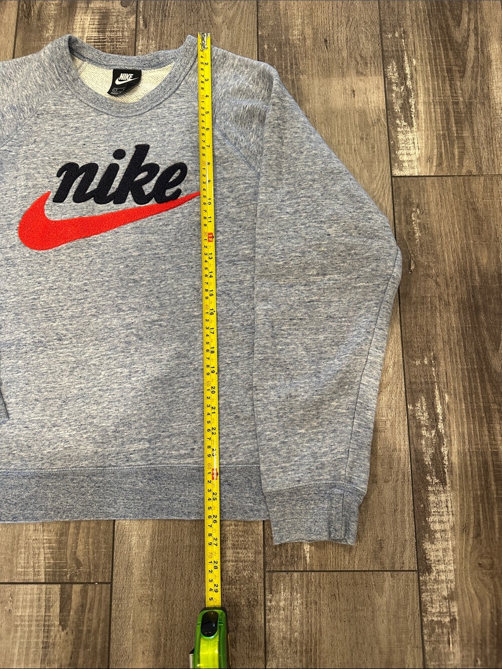 Nike BlueCrewneck Sweatshirt with Red Swoosh - Picture 6 of 8